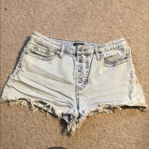 Acid wash Jean shorts